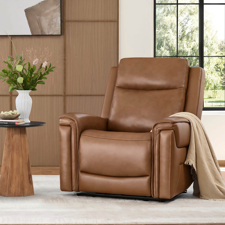 Leif Super Zero Gravity Power Leather Recliner
