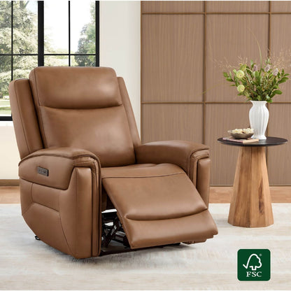 Leif Super Zero Gravity Power Leather Recliner