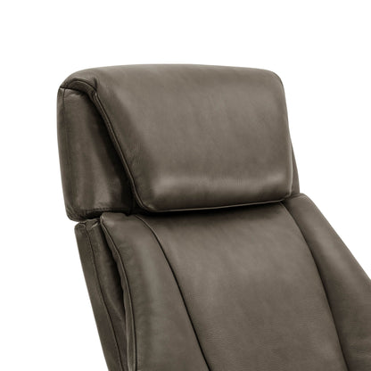 Leslie Genuine Leather Swivel Reclining Chair & Ottoman