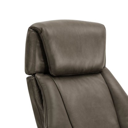 Leslie Genuine Leather Swivel Reclining Chair & Ottoman
