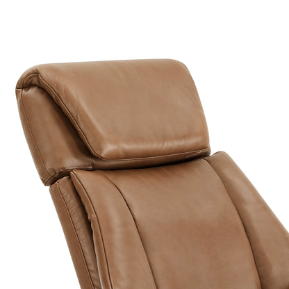 Leslie Genuine Leather Swivel Reclining Chair & Ottoman