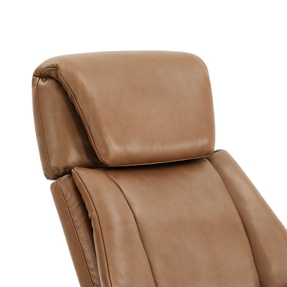 Leslie Genuine Leather Swivel Reclining Chair & Ottoman