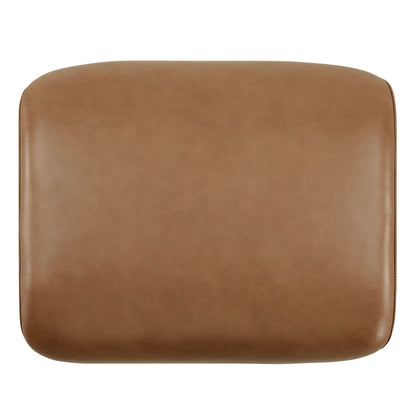Leslie Genuine Leather Swivel Reclining Chair & Ottoman