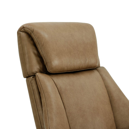 Leslie Genuine Leather Swivel Reclining Chair & Ottoman