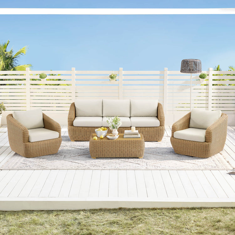Liana Wicker Outdoor  5 Seats Sofa Set