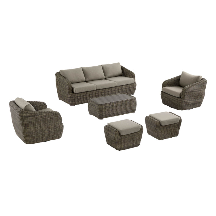 Liana Wicker Outdoor  5 Seats Sofa Set