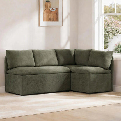 Lila L-Shaped Minimalist Dining Banquette with Storage