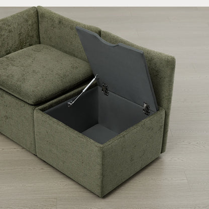 Lila Minimalist Built-in Storage Dining Banquette Bench
