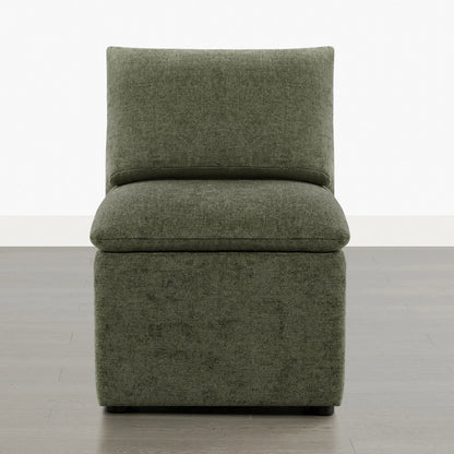 Lila Minimalist Armless Dining Chair with Storage