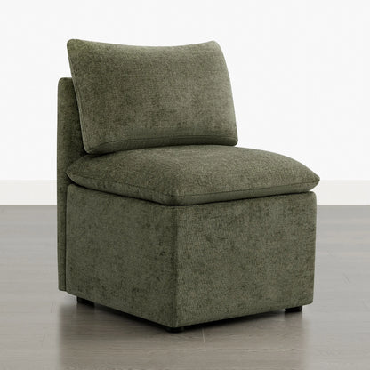 Lila Minimalist Armless Dining Chair with Storage