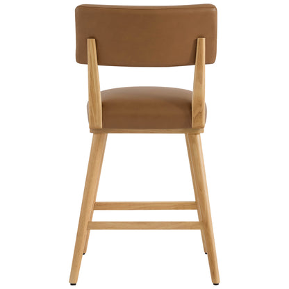 Lovy Modern Wood Base Swivel Bar Stool (Set of 2）