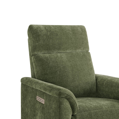Lulla Power Swivel Nursery Glider Recliner with Power Headrest and Nightlight
