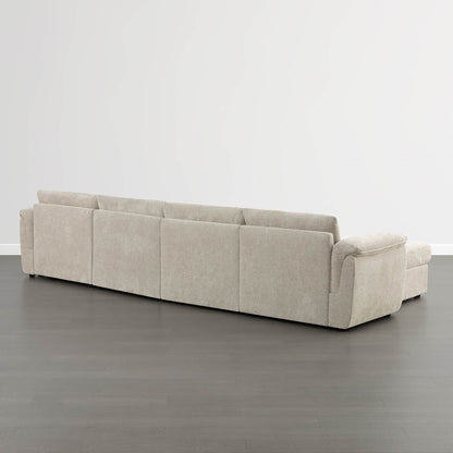 Maisie 6-seat Modular Performance Fabric Sofa with Storage Ottoman