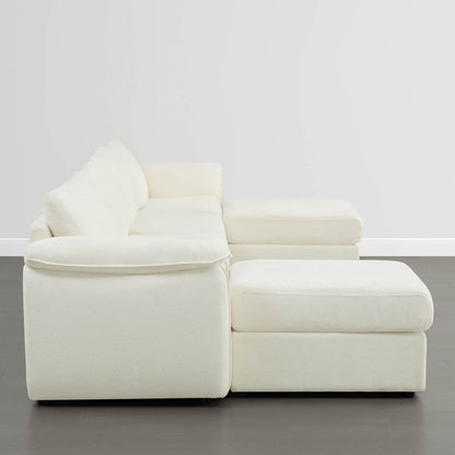 Maisie 6-seat Modular Performance Fabric Sofa with Storage Ottoman