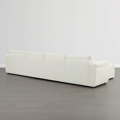 Maisie 6-seat Modular Performance Fabric Sofa with Storage Ottoman