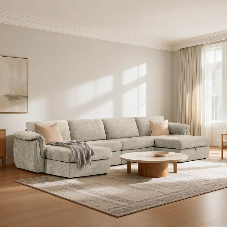 Maisie 6-seat Modular Sofa with Storage Ottoman