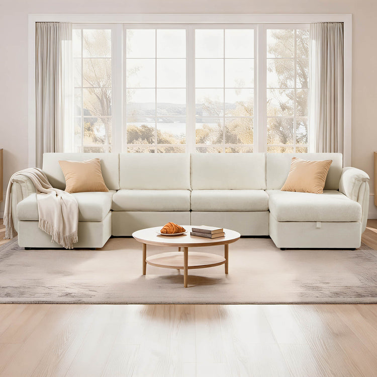 Maisie 6-seat Modular Sofa with Storage Ottoman