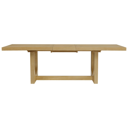 Margie U-Shaped Wood Extendable Dining Table, 78"-95.9"