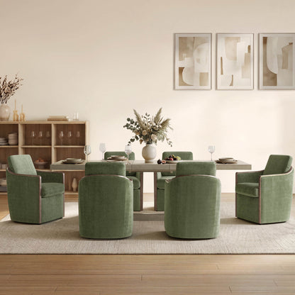 Margie U-Shaped Wood Extendable Dining Table, 78"-95.9"