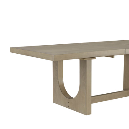 Margie U-Shaped Wood Extendable Dining Table, 78"-95.9"