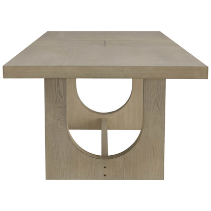 Margie U-Shaped Wood Extendable Dining Table, 78"-95.9"