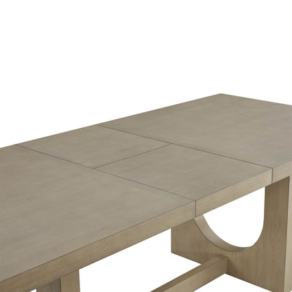 Margie U-Shaped Wood Extendable Dining Table, 78"-95.9"