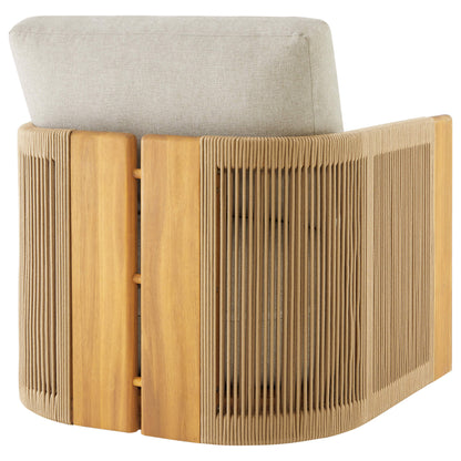 Marisol Outdoor Fully-assembled Rope Wood Accent Chair
