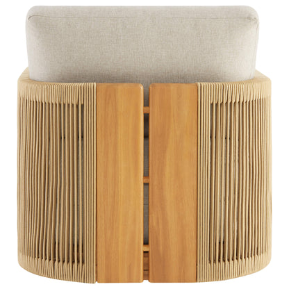 Marisol Outdoor Fully-assembled Rope Wood Accent Chair