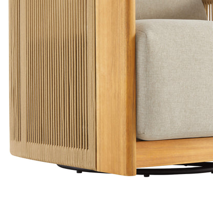 Marisol Outdoor Fully-assembled Rope Wood Accent Chair