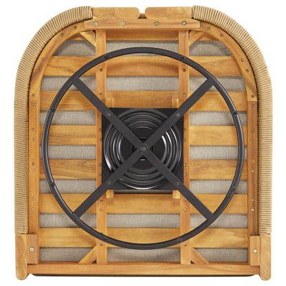 Marisol Outdoor Fully-assembled Rope Wood Accent Chair