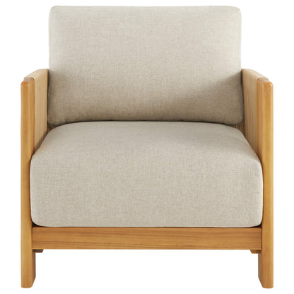 Marisol Outdoor Fully-assembled Rope Wood Accent Chair