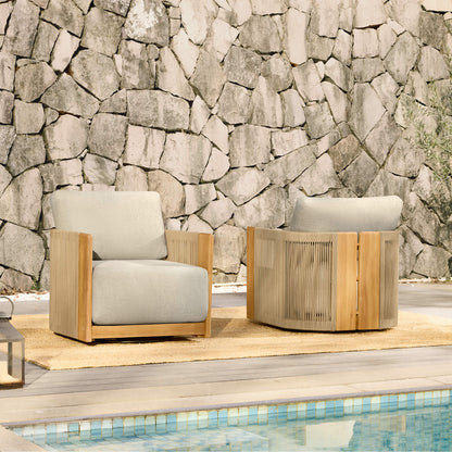 Marisol Outdoor Fully-assembled Rope Wood Accent Chair