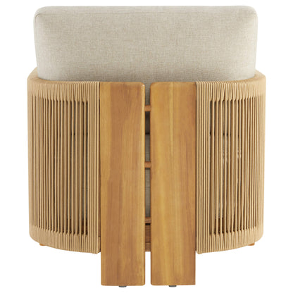 Marisol Outdoor Fully-assembled Rope Wood Accent Chair