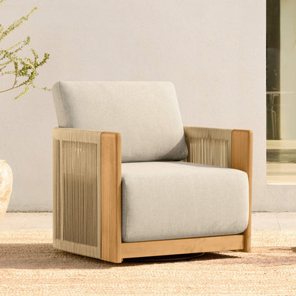 Marisol Outdoor Fully-assembled Rope Wood Accent Chair