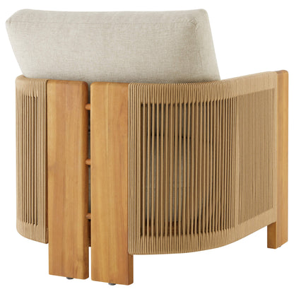 Marisol Outdoor Fully-assembled Rope Wood Accent Chair
