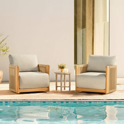 Marisol Outdoor Fully-assembled Rope Wood Accent Chair