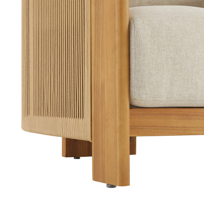 Marisol Outdoor Fully-assembled Rope Wood Accent Chair