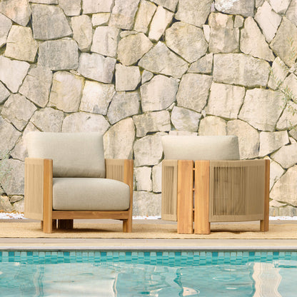 Marisol Outdoor Fully-assembled Rope Wood Accent Chair
