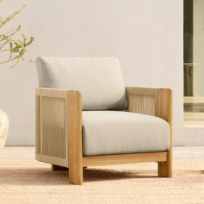 Marisol Outdoor Fully-assembled Rope Wood Accent Chair