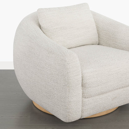 Mateo Modern Genuine Leather Swivel Accent Chair