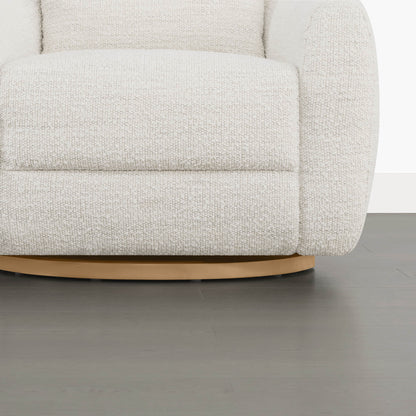 Mateo Modern Genuine Leather Swivel Accent Chair