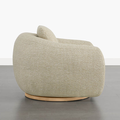 Mateo Modern Genuine Leather Swivel Accent Chair