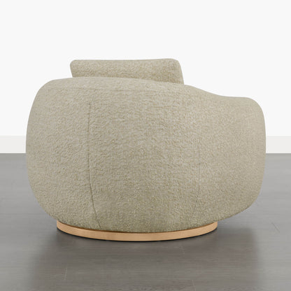 Mateo Modern Genuine Leather Swivel Accent Chair