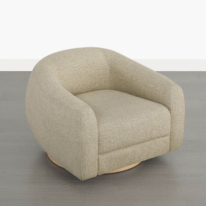 Mateo Modern Genuine Leather Swivel Accent Chair