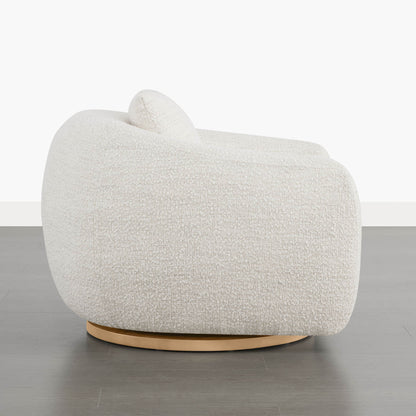 Mateo Modern Genuine Leather Swivel Accent Chair