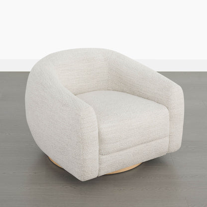 Mateo Modern Genuine Leather Swivel Accent Chair