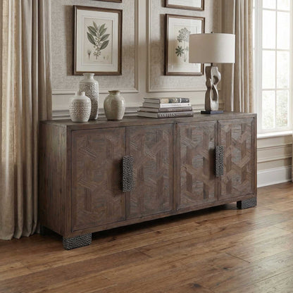 71'' Megan Reclaimed Fir Sideboard with Metal Handles