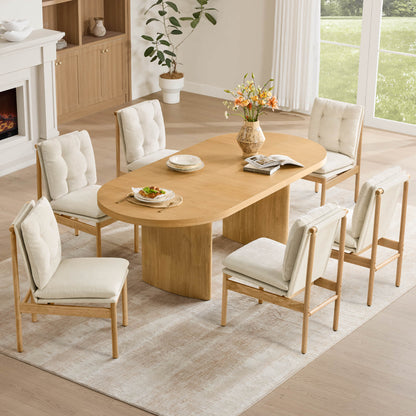 Merlin - 70.9"-86.6" Extendable Wood Dining Table Set for 4-6