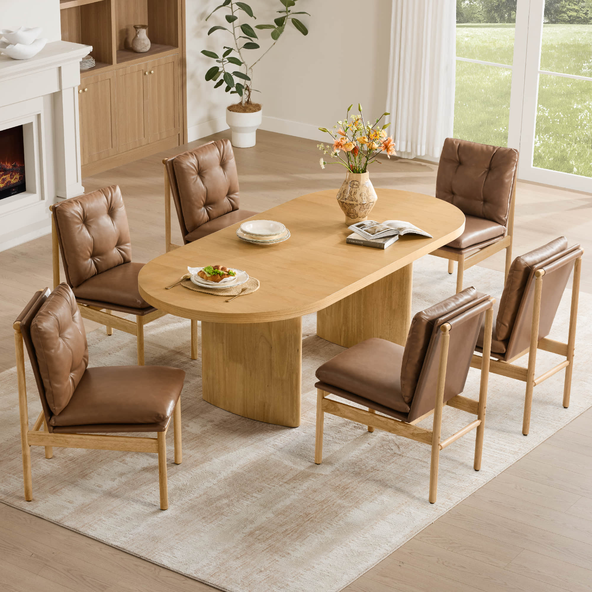 Merlin Extendable Wood Dining Table, 70.9"-86.6"