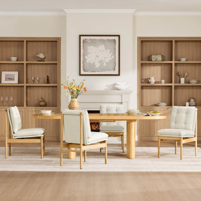 Merlin - 70.9"-86.6" Extendable Wood Dining Table Set for 4-6